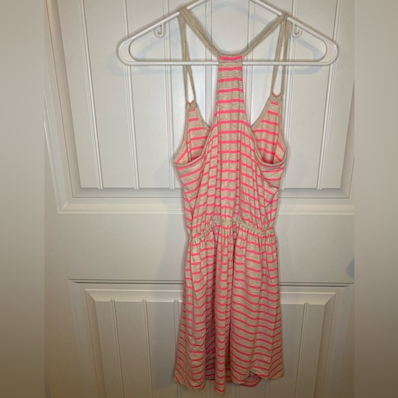 Express striped Drop Waist dress with top pocket detail - Picture 7 of 7